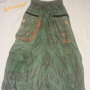 Green Sanskrit Skirt